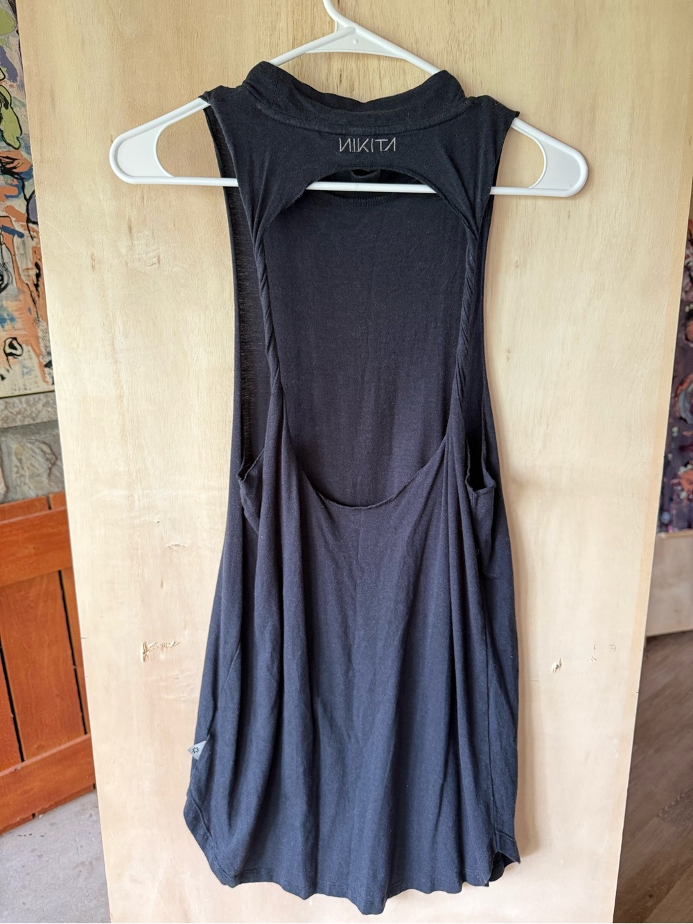 Nikita Black Open-Back Racer Tank
